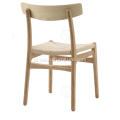 Drewno z litego drewna (drewno popiołu) tkane krzesła rattanu